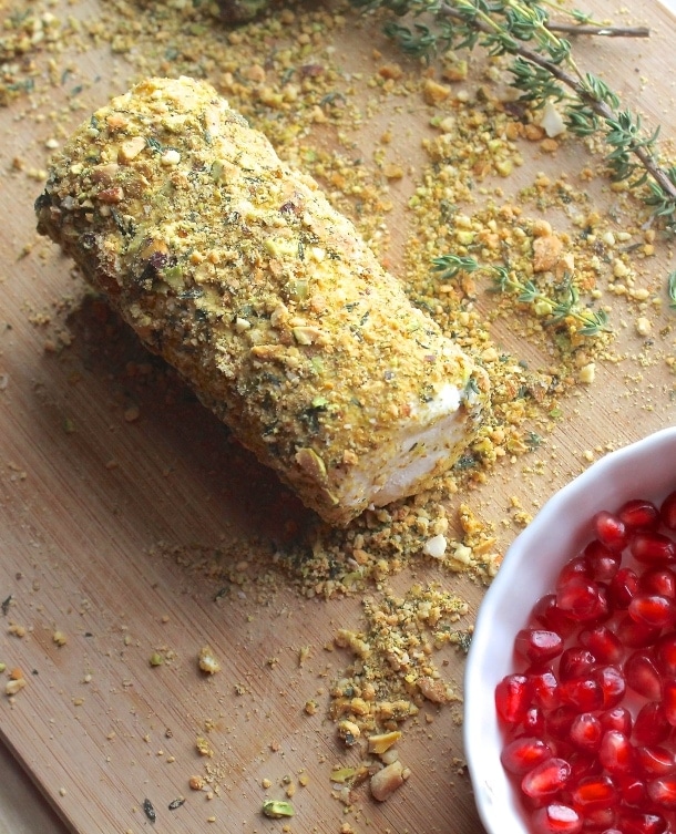 Pistachio & Herb Crusted Cheese Log