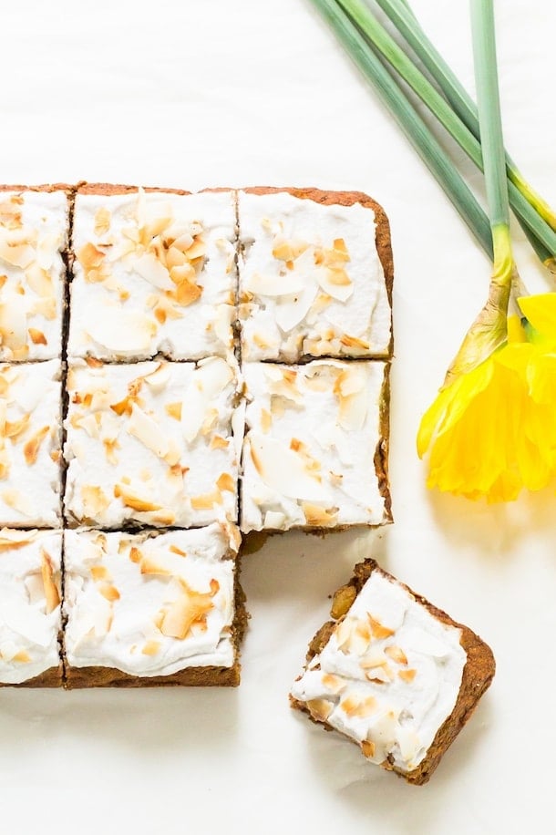 AIP/Paleo Carrot Cake with Coconut Milk Whipped "Cream"
