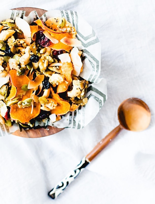 Honey Nut Cluster & Sweet Potato Chip Snack Mix {paleo}