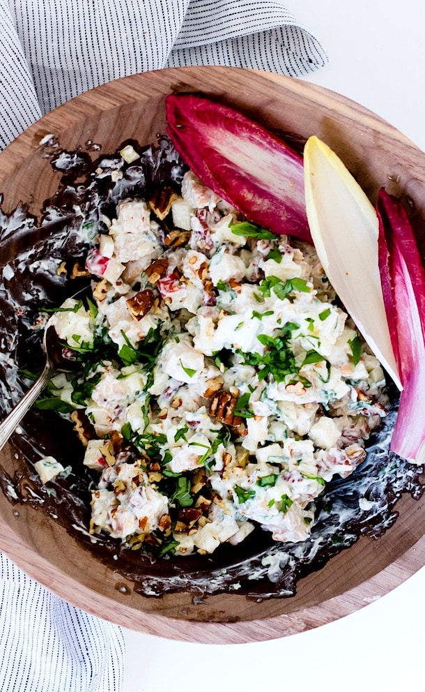 Creamy Autumn Chicken Salad with Apples & Pecans {recipe}