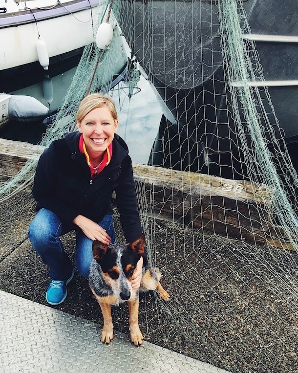 Fishing Dog on the Dock ~ Cordova Harbor