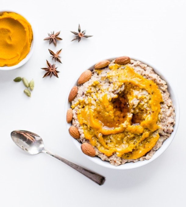 Chai Porridge with Roasted Kabocha Squash (via @amandapaa)