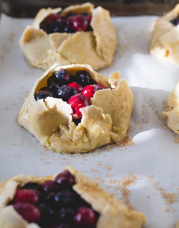 Cranberry Blueberry Mini Galettes {gluten-free}