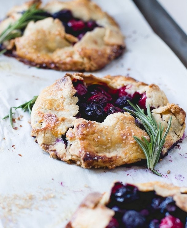 Cranberry Blueberry Mini Galettes {gluten-free}