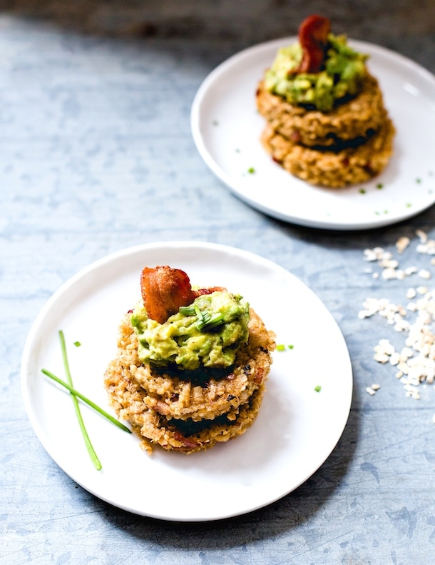Bacon Oatmeal Fritters with Avocado | gluten-free, dairy-free