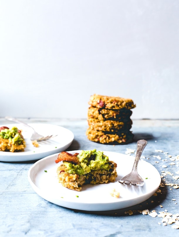 Bacon Oatmeal Fritters with Avocado | gluten-free, dairy-free