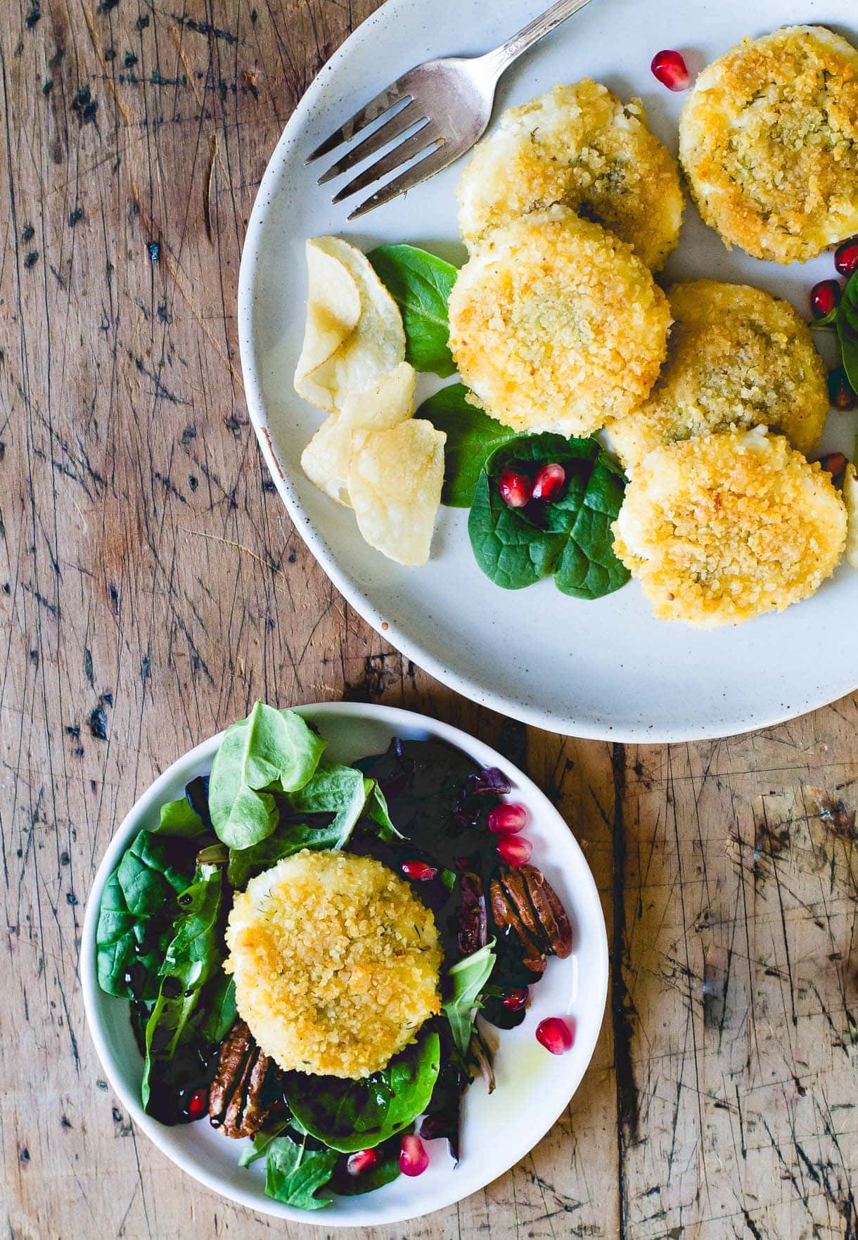 Crispy Potato Chip Crusted {baked} Goat Cheese