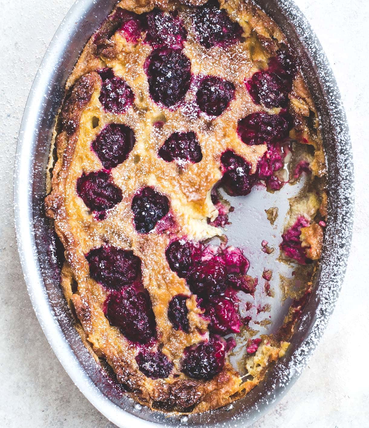 Blackberry Baked Custard {gluten-free}