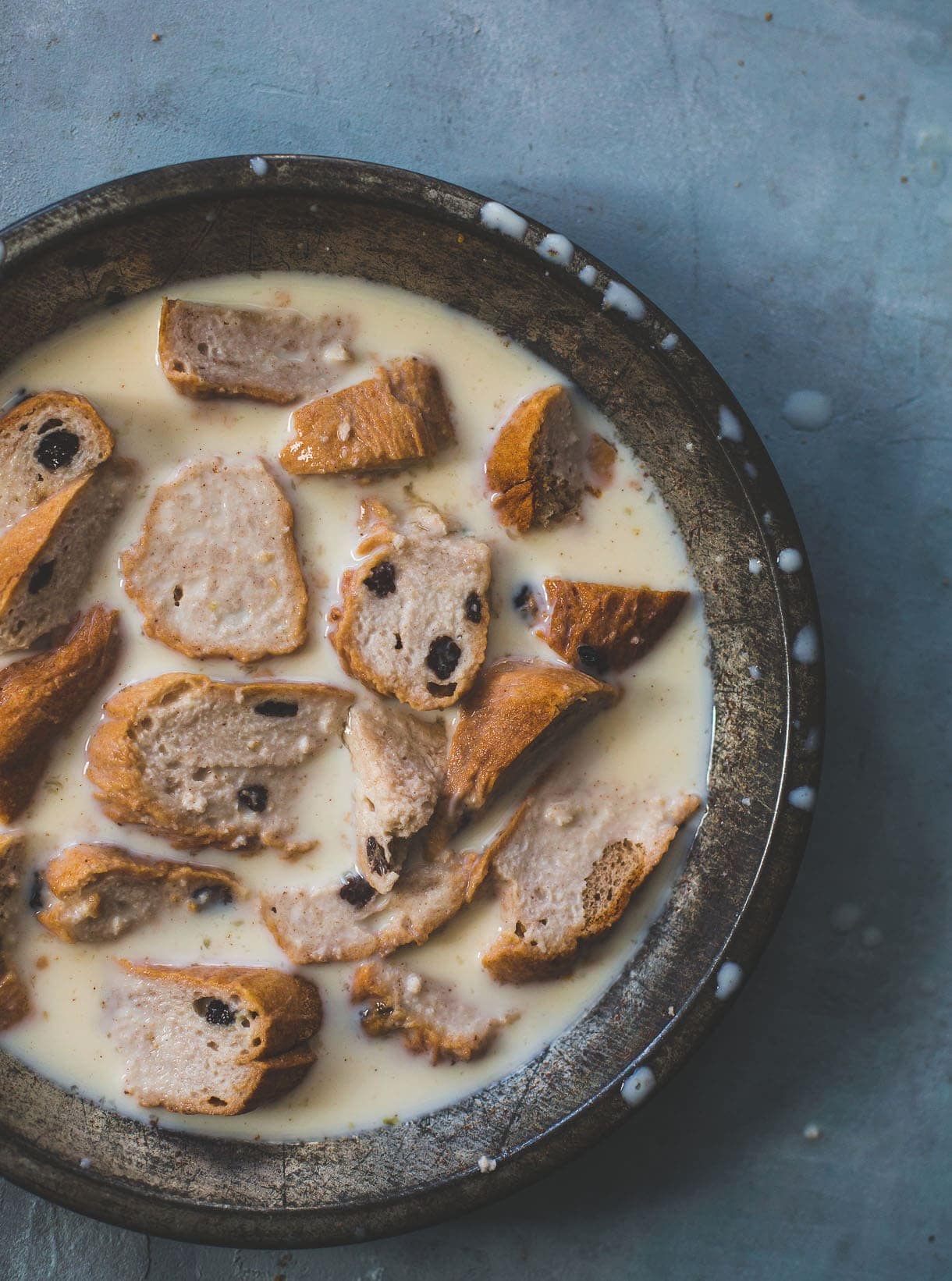 Cinnamon Raisin Bagel French Toast with Creme Fraiche - tastes like a cinnamon roll