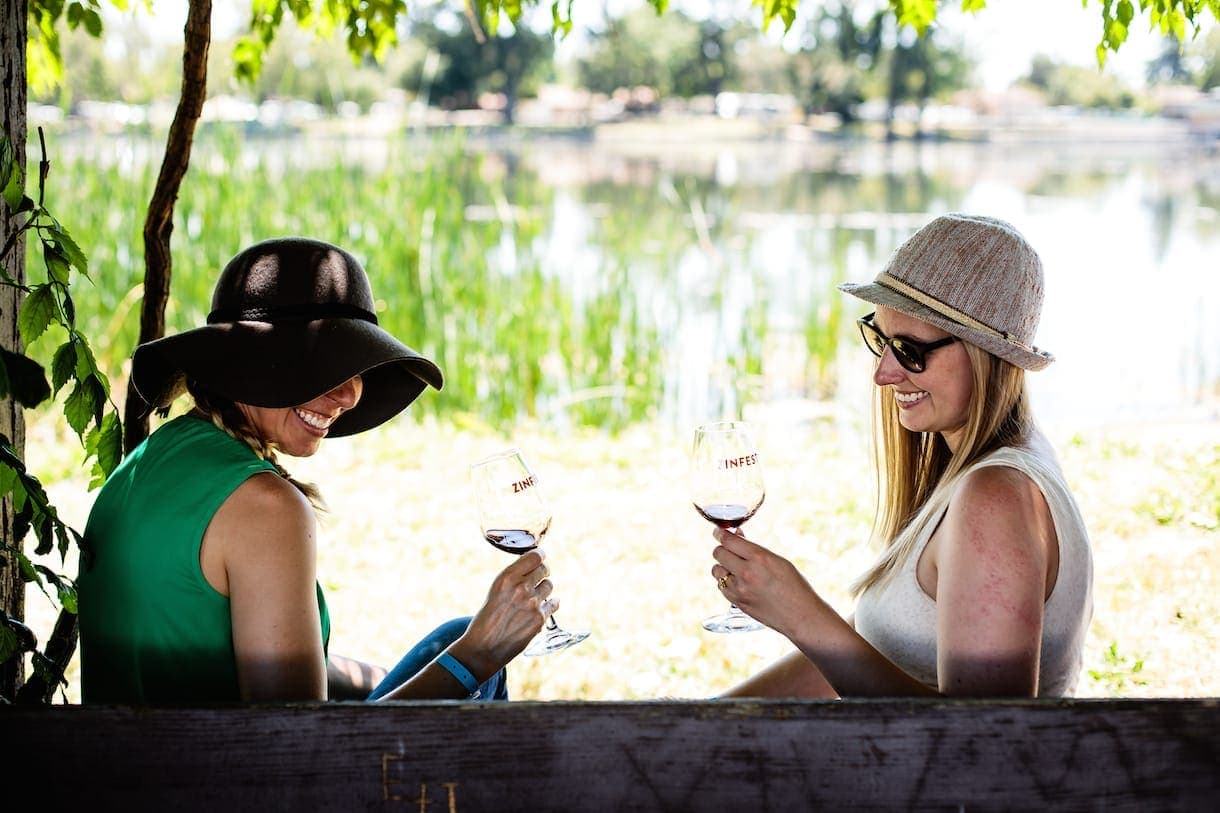 Amanda and Sarah at Zinfest: Lodi, California