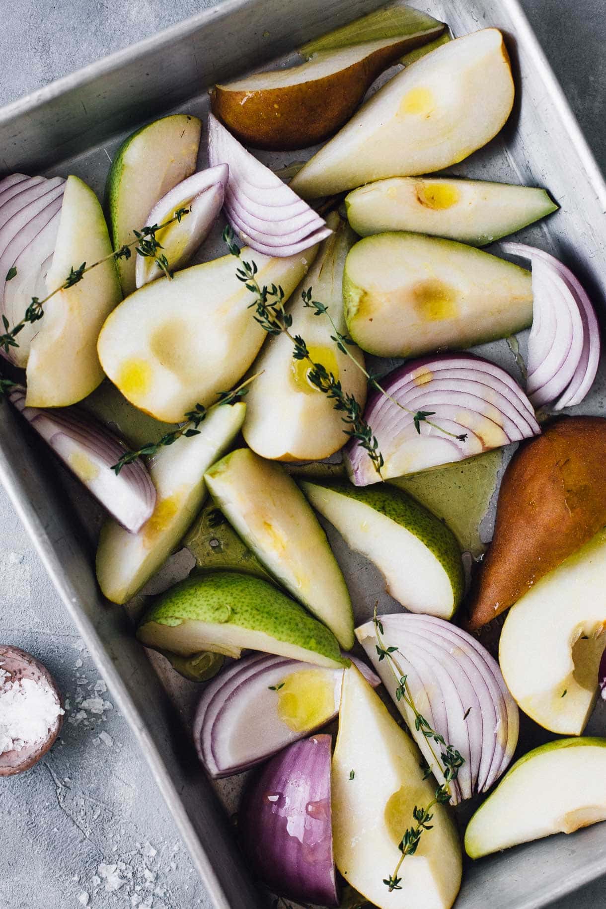 savory baked pears