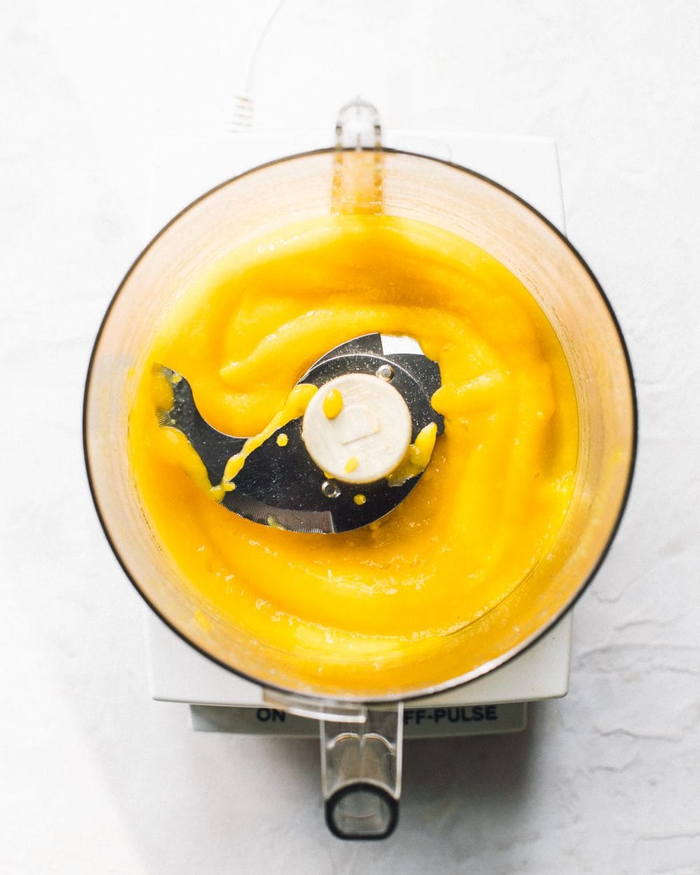 mango puree in a food processor