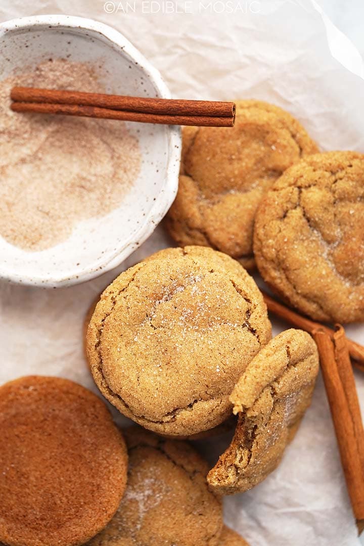 chewy apple butter cookies stacked