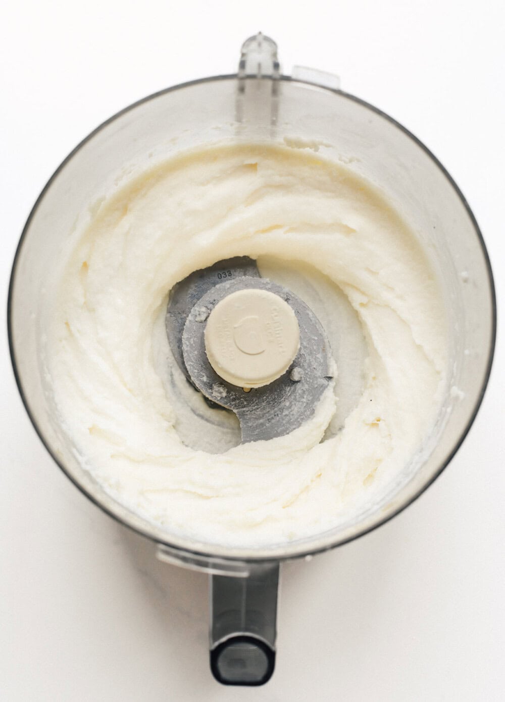 whipped mozzarella in a food processor